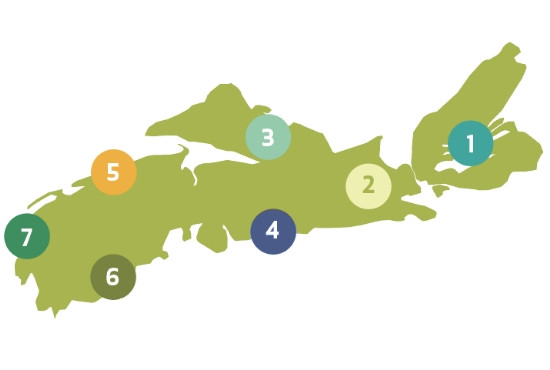 Nova Scotia Regions Map