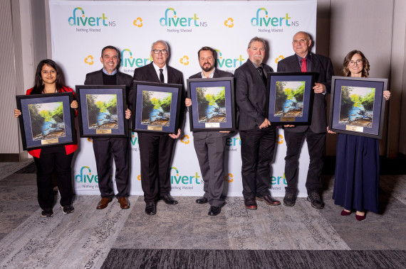 Group of 6 Mobius winners holding their award